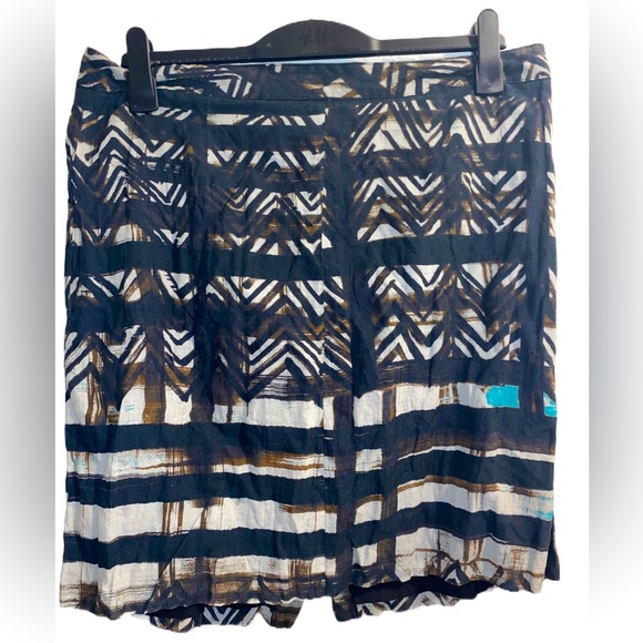 PERUVIAN CONNECTION MIDI BUTTON SKIRT - Picture 2 of 3